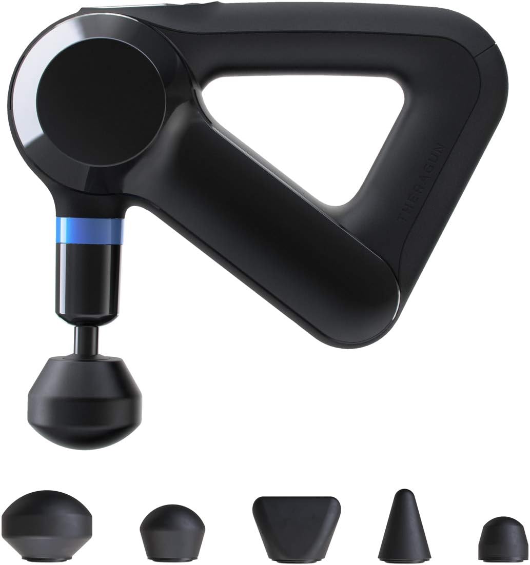 TheraGun Elite Ultra-Quiet Percussion Massage Gun for Deep Tissue Muscle Pain Relief, Handheld Electric Massager Perfect for Neck, Back, and Full Body Tension, Bluetooth and USB-C Charging, 5th Gen