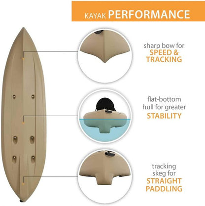 Lifetime 90806 Tamarack Angler 100 Fishing Kayak C 2 Pack (Paddles Included)